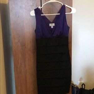 Purple and black dress